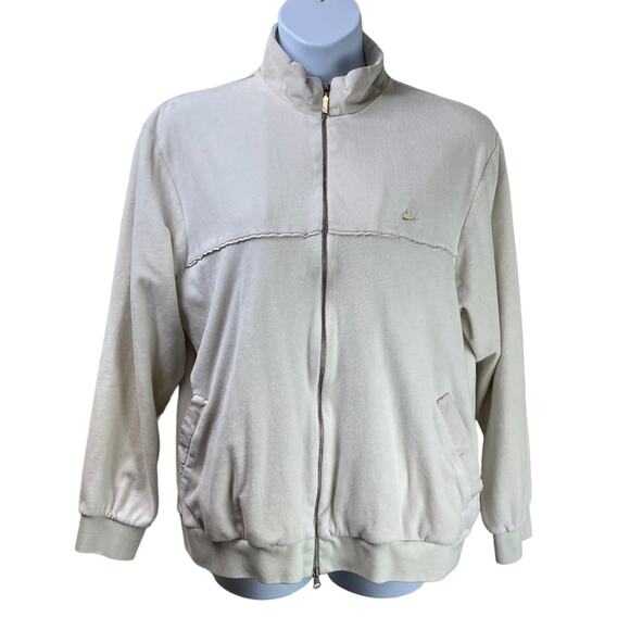 Nike Tops - Nike Velour Full Zip Track Jacket Size Large White